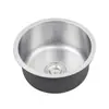 Fregadero de Acero Inoxidable Extensible con Bordes Redondeados de un Solo Compartimento para Uso Doméstico, Lavabo para Platos de Cocina y Baño, Compartimento Único Grande