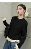 Suéter Vermelho Falso Duas Peças para Mulheres Outono Novo Estilo Suéter de Renda Vazada Blusa Base Outono e Inverno