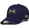 Gorra de béisbol rígida de otoño e invierno para hombre y mujer, con lengüeta de pato, de algodón, con bordado de hilo dorado y letra H, parasol, directa de fábrica