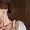 Pendientes de flor de aguja de plata s925, elegantes, combinables con todo, de celebridades de Internet, estilo coreano para mujer, diseño de alta gama, sencillos.