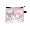 Nova Carteira de Moedas Desenho Animado Kuromi da Sanrio Moda Infantil Pequena Bolsa de Dinheiro Meninos e Meninas do Ensino Fundamental Bolsa de Armazenamento Fofa