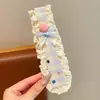Adhesivo lindo de cinta mágica de borde ancho floral para cabello largo para niños, organizador de flequillo de bebé, parche para el cabello para niñas para arreglar el cabello suelto