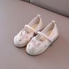 Hanfu Sapatos Bordados Sapatos Femininos Estilo Étnico Vestido Antigo Sapatos de Pano Bordado Sapatos de Dança Infantil Sapatos de Estilo Chinês