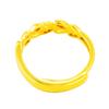 Anillo Transfronterizo Nueva Moda Europea y Americana Moneda Europea Oro Arena Calado Cuatro Anillos en Forma de Corazón Bañado en Hoja de Oro de 24k