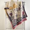 Cachecol Floral Popular de Contraste Dupla Face para Mulheres, Novo Xale Longo Quente e Espessado Estampado de Outono e Inverno de Alta Qualidade em Estoque