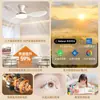 Bestseller transfronteiriço 110v ventilador de teto com luz modelo novo 2026, fluxo de ar forte, operação silenciosa, lustre para sala de jantar, ventilador de teto com luz para quarto que protege os olhos