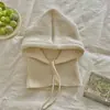 Gorro Pasamontañas Corea del Sur Otoño e Invierno Moda para Parejas Gorro Cálido Bufanda de Una Pieza Tejido Protección para las Orejas Gorro de Lana