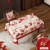 Mantel Rojo de Año Nuevo Estilo Chino Decoración Festiva Mesa de Banquete Mesa de Café Mantel Mantel Impermeable Auspicioso