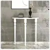 Mesa Consola de Madera Maciza Estilo Francés, Mesa de Exhibición Semicircular Simple para Sala de Estar y Entrada, Estante Estrecho Montado en la Pared, Minimalista Negro Estilo Europeo