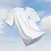 Camiseta de Manga Corta de Seda de Hielo para Hombre Verano 2026, Nueva Transpirable para Correr y Deportes, Top de Media Manga de Secado Rápido para Hombre