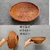 Cesta de bambu trançada antiga estilo antigo cesta de bambu display de vegetais cesta de bambu comercial display de cozinha aberta pá de lixo cesta de chão