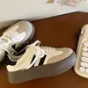 Zapatillas Deportivas Gruesas de Contraste Estilo Universitario Marea Nacional para Mujer Otoño Nuevo Combinan con Todo Zapatos de Patinaje Estudiante Zapatos Casuales