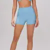 Nuevos shorts de yoga cepillados transfronterizos para mujer, con un diseño sin costuras, ajustado al cuerpo, de cintura alta y que realza las caderas, adecuados para deportes, correr y fitness, con propiedades de secado rápido. 5555