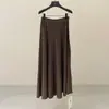 Falda de Punto Jianhe 2026 Primavera Nueva Estilo Minimalista Artesanía Pesada Lyocell Corte A para Mujer 9055