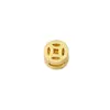 Acessórios para Joias DIY Contas Espaçadoras de Moeda Oca Cor Dourado Areia Cobre Banhado a Ouro Conservação de Cor Contas Espaçadoras de Moeda DIY Pulseira Contas Pequenas