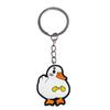 Llavero de coche de patito amarillo accesorios de joyería de alta gama PVC goma blanda nuevo llavero transfronterizo joyería pequeña