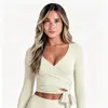 Cubierta de Manga Larga Yuan Yoga para Mujer, Top Deportivo Exterior, Estilo Puro Deseo con Correas, Ropa de Fitness, Chaqueta de Yoga