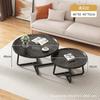 Mesa de centro de lujo nórdica ligera, multifuncional, moderna y sencilla, para sala de estar, hogar, apartamento pequeño, mesa de centro redonda combinada, mesa de té