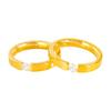 Color duradero no se decolora retro 24k oro brillante anillo de diamante anillo liso anillo viento frío nicho lujo ligero moda anillo liso mujeres