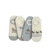 Calcetines finos y transpirables de primavera y verano para mujer, diseño lindo de cachorro de dibujos animados, calcetines invisibles de algodón de corte bajo, antideslizantes, calcetines tobilleros invisibles