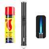 Pistola de Llama de Encendido a Prueba de Viento para Exteriores Encendedor de Cigarros Mango Largo Portátil para el Hogar Lanzallamas Modelo Negro Ninguno
