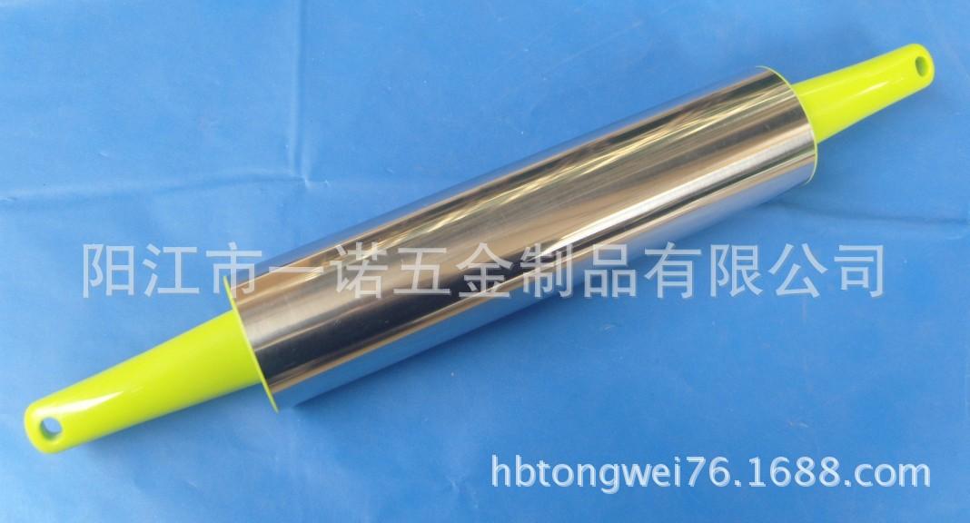 A-047A不锈钢擀面棍杖尺寸总长38CM,轴长22直径5C