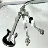 Guitarra Rock Música Hecho a Mano con Cuentas Simple Estilo Ins Cadena para Teléfono Lindo Colgante de Bolsa de Cámara