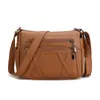 Bolso cruzado de gran capacidad, modelo nuevo 2026, para personas de mediana edad y mayores, piel suave con patrón de lichi, bolso de hombro con múltiples compartimentos, bolso diario para mujer
