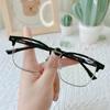 H17009 moda moda negocio montura de cejas retro montura para gafas de miopía flexible sin clip para la cara venta al por mayor de fábrica