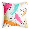 Funda de almohada estilo escandinavo, pequeña, fresca, multicolor, estilo camping al aire libre, funda de almohada duradera y suave, para el hogar, comercial