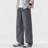 Feng She Roupa Masculina / Nova Coleção de Primavera Calças Casuais Versáteis de Perna Reta Leve Luxo Estilo Old Money Calças Largas Masculinas
