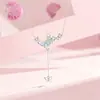 Colar Original Borboleta Starlight com Franja para Mulheres, Prata Pura, Estilo Coreano, Fresco e Simples, Estilo Floresta e Pastoral, Corrente para Clavícula, Pingente Ins