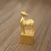 Sello latón macizo ciervo animal personalidad escritorio adornos cobre souvenir colección regalo antiguo regalo de cumpleaños