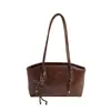 Bolsa Retrô de Textura High-End de Grande Capacidade para Mulheres 2025 Nova Bolsa de Ombro para Pendurar no Corpo para o Dia a Dia de Primavera e Verão Bolsa Tote de Mão
