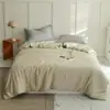Funda de almohada de color liso Tencel LF Lenzing de 100 unidades, sábana bajera individual, sábana encimera, funda nórdica de Lyocell sedosa fresca para verano