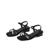 Sandalias de Tacón Alto Plateadas Estilo Celebridad para Mujer 2024 Nuevos Zapatos de Tacón Alto con Pedrería Calzado de Verano Punta Abierta Sandalias Romanas
