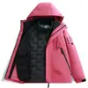 Jaqueta Três-Em-Um Removível Outono e Inverno Duas Peças Corta-Vento Outdoor Jaqueta Masculina Repelente à Água Tamanho Grande Jaqueta para Montanhismo