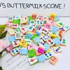 Personaje de dibujos animados luminoso mini mahjong tamaño pequeño DIY pegamento de crema accesorios para funda de teléfono móvil colgante de llave salida de fábrica