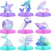Accesorios para fotos de sirena de papel transfronterizos decoraciones de panal en espiral para fiesta de cumpleaños infantil con temática oceánica