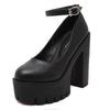 Aliexpress Comercio Exterior Zapatos Planos Talla Grande para Mujer 2022 Nuevos Tacones Altos de 14 cm Moda Europea y Americana Hebilla de Una Línea Zapatos de Mujer