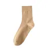 Calcetines finos de algodón para hombre de otoño, hasta la pantorrilla, resistentes al olor, sin costuras, anti-pilling, adecuados para ropa de negocios, calcetines largos, venta al por mayor