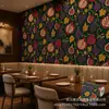 Adesivo de parede autoadesivo com impressão UV Fruta Romã escura Decoração de restaurante atacado