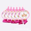 Comercio Exterior Rosa Ceja Unicornio Suministros para Fiesta de Cumpleaños Mantel Plato de Papel Bandera Banderín Set de Decoración