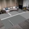 Alfombra sencilla y ligera de lujo para sala de estar, geométrica, abstracta, para dormitorio, mesita de noche, oficina, mesa de centro, estilo nórdico
