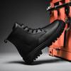 Zapatos de Chef para Hombre Primavera Antideslizantes Impermeables Cocina Botas de Cuero de Caña Alta Zapatos de Cuero Casuales Negros Botas Martin Deportivas de Invierno Tendencia