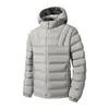 Nueva chaqueta casual de exterior cálida de grafeno ligera desmontable con tacto de piel y costillas, abrigo con capucha simple y versátil