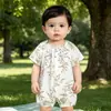 Ropa para Bebé, Estilo Delgado de Verano, Mamelucos de Manga Corta, Ropa para Aire Acondicionado, Peleles Transpirables para Recién Nacidos, Ropa Protectora para el Vientre