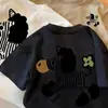 Camiseta Infantil Verão Nova Resistente de Alta Qualidade Moderna Manga Curta Solta Gola Redonda Estilo Coreano Manga Curta Top para Meninos e Meninas