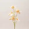 Adorno de Arreglo Floral para el Hogar 5 Cabezas Orquídea Vanda Orquídea Phalaenopsis Flor Artificial Flor de Seda Flor Falsa Planta Verde Arreglo Floral de Piso para Vestíbulo