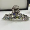 Pinza Grande de Cristal de Lujo Vintage de Gama Alta para el Cabello para Mujer 2026 Nueva Moda Elegante Pinza de Tiburón para Semirecogido en la Parte Posterior de la Cabeza